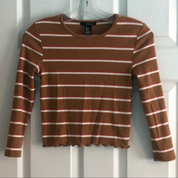 Forever 21 Long Sleeve Crop Top - Picture 1 of 4